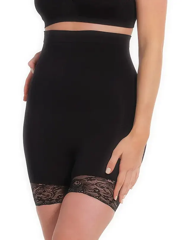 Magic hoge corrigerende boxershort met kant - Comfort shapewear correctie short met kant - Buik corrigerend