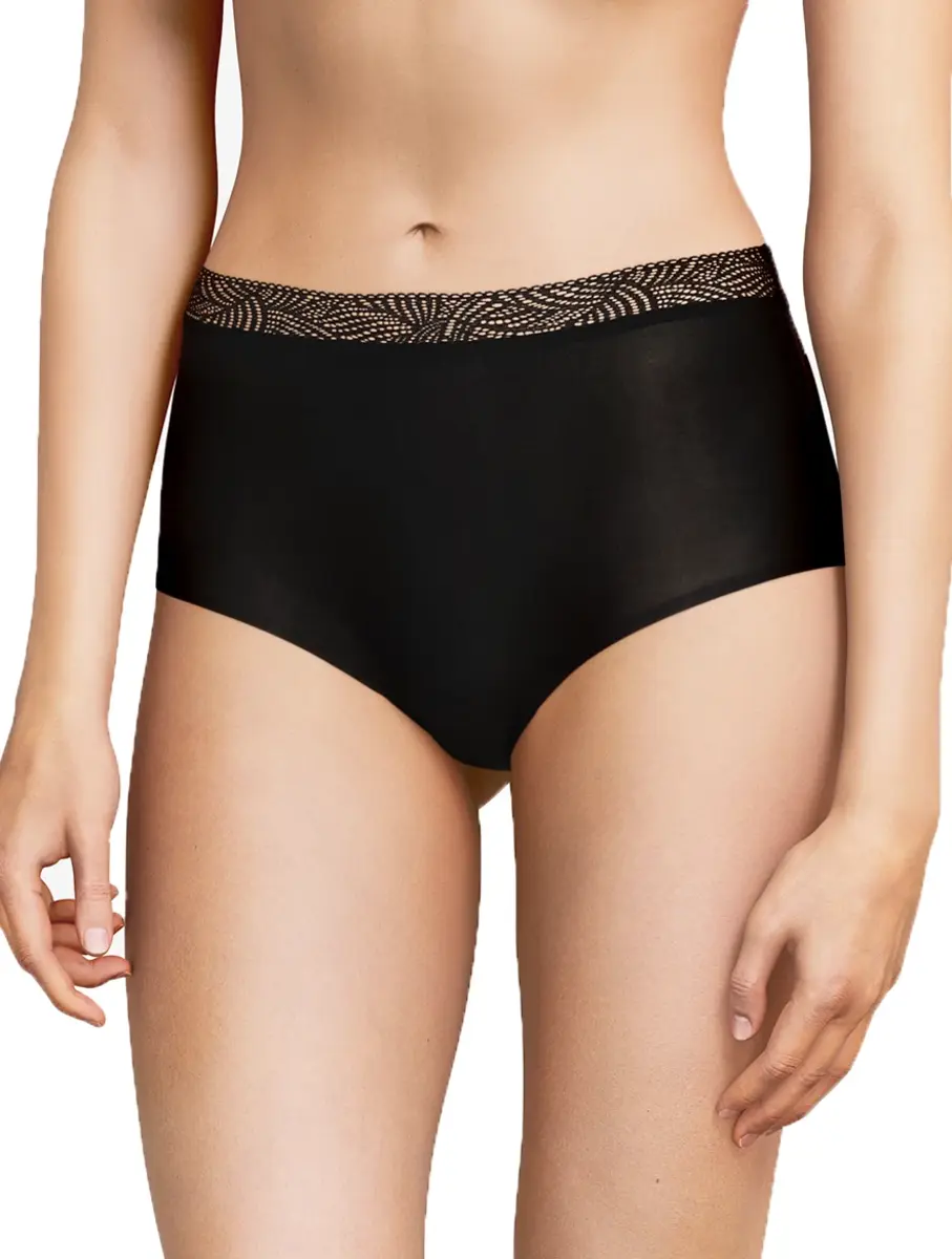 Chantelle naadloze Kanten slip - Soft Strech - High waist lace - Kanten taille slip - Katoenen kruisje