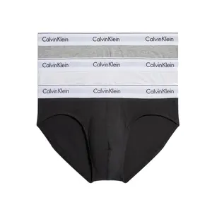 Calvin Klein 3-Pack Heren heup slips - Hip Brief - Elastisch katoenen heren onderbroeken multipack Calvin Klein 3-Pack Heren heup slips - Hip Brief - Elastisch katoenen heren onderbroeken multipack