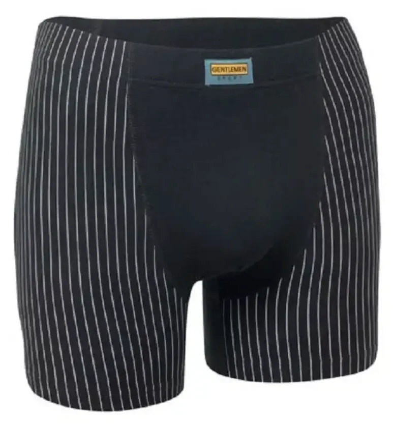 Gentlemen heren Boxershort smal streepje - Elastisch katoenen heren ondergoed - onderbroek - zwart, blau