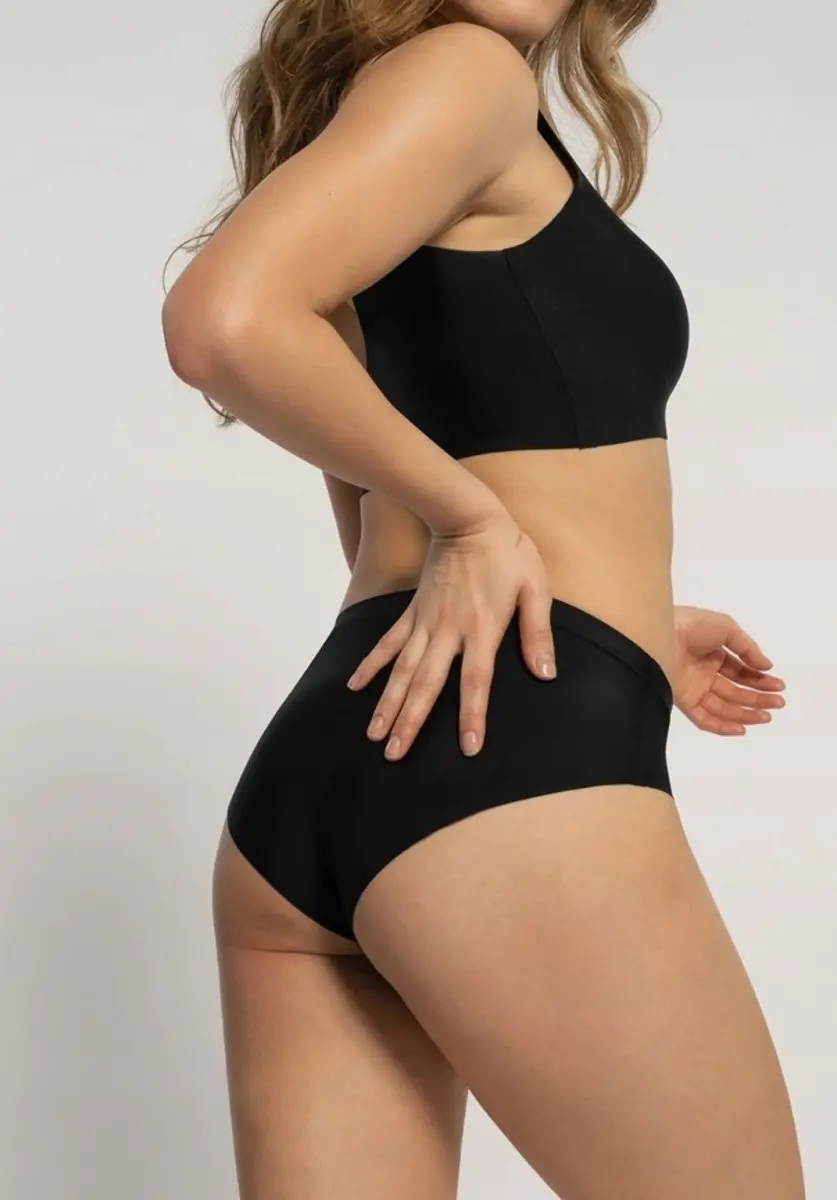 Dorina naadloze slip Airlite Eco - Hipster Classic - Invisible dames onderbroek - Beige - zwart Dorina naadloze slip Airlite Eco - Hipster Classic - Invisible dames onderbroek - Beige - zwart