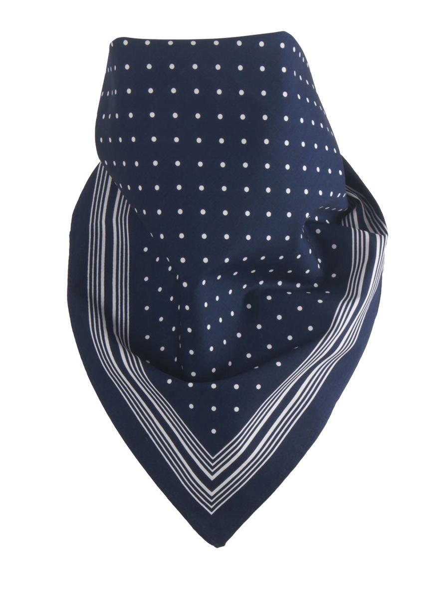 Bandana Blauw kleine stippel 54x54 CM
