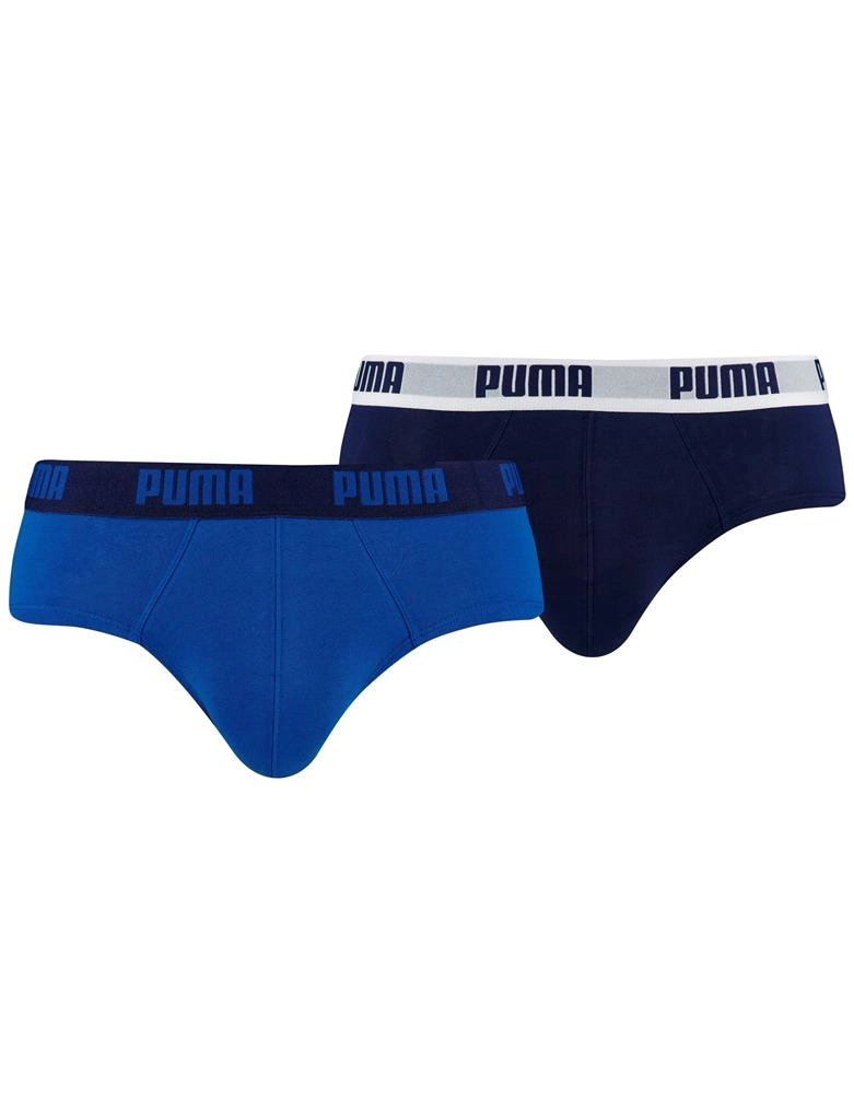 Puma Heren slips 2-pak- True Blue - Elastisch katoen