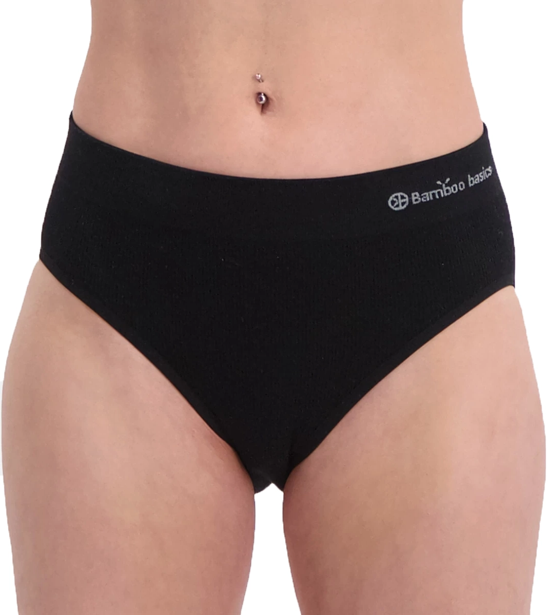 Bamboo Basics 3-pak naadloze dames heup slips Rib - Rosa - Bamboe midi slips voor vrouwen - Zacht en comfortabel