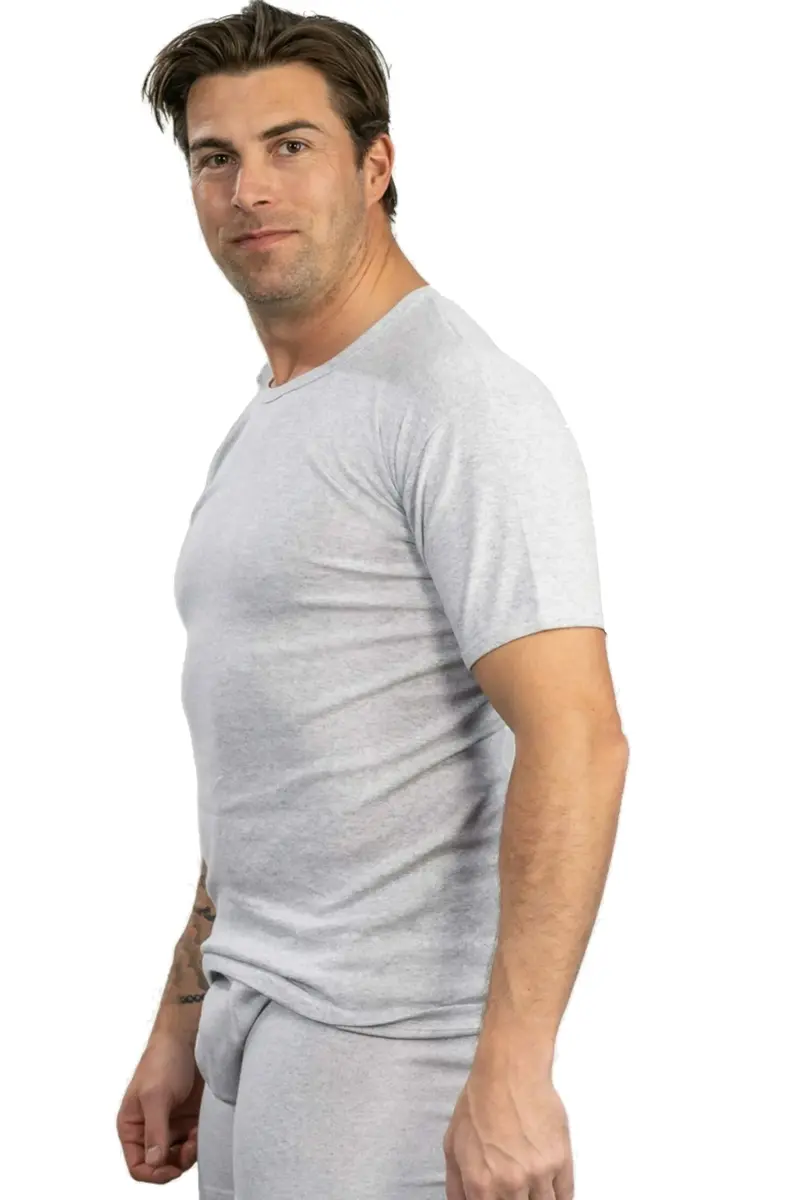 HL-tricot heren T-shirt korte mouw - 100% Katoenen heren ondershirt - Mannen ondergoed