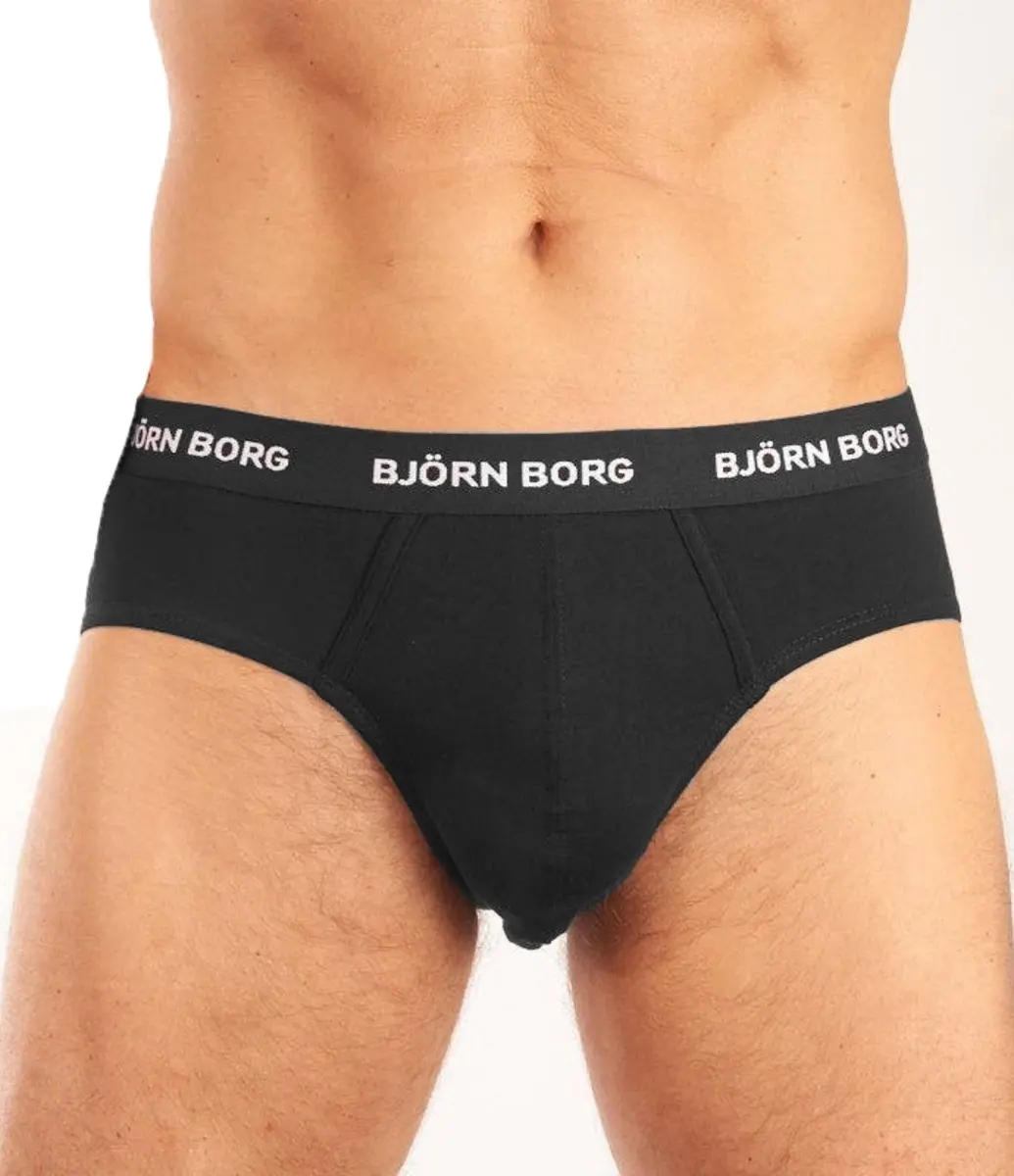 Bjorn Borg 3-pak Heren slip - Zwart heren onderbroek - Elastisch katoen