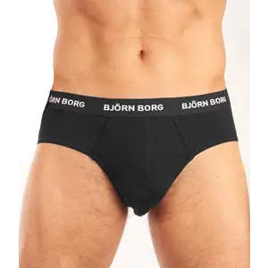 Bjorn Borg 3-pak Heren slip - Zwart heren onderbroek - Elastisch katoen Bjorn Borg 3-pak Heren slip - Zwart heren onderbroek - Elastisch katoen
