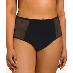 Chantelle naadloze taille slip Kant - Soft Strech - High waist brief - Zwarte kanten dames onderbroek - microfiber Chantelle naadloze taille slip Kant - Soft Strech - High waist brief - Zwarte kanten dames onderbroek - microfiber