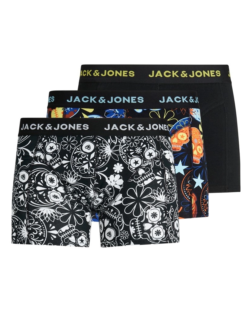 Jack & Jones 3-Pack heren boxershort - Skull Black - Maat S/Black