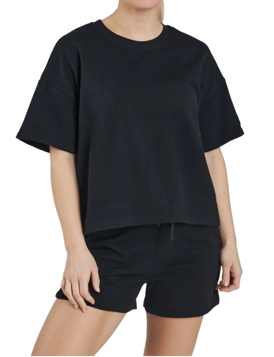 Pieces - Loungewear Top - Summer 2/4 wijde top - Oversized jogging T-shirt korte mouw