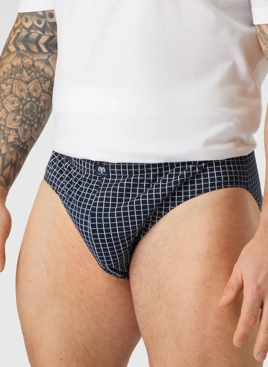Ceceba 3-pak heren slips - Foxe-packet 2270 - navy ruit - Geruite 100% katoenen heren onderbroeken Ceceba 3-pak heren slips - Foxe-packet 2270 - navy ruit - Geruite 100% katoenen heren onderbroeken