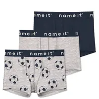 Name it 3-pak jongens boxershort - Voetbal - Melange