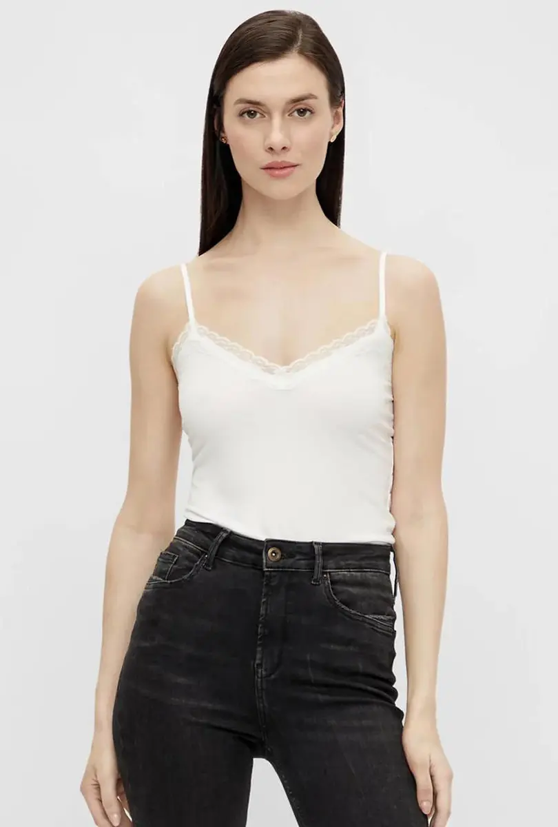 Pieces dames hemd kant - Lace singlet kate - Kanten dames onderhemd - Microfiber singlet Pieces dames hemd kant - Lace singlet kate - Kanten dames onderhemd - Microfiber singlet