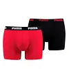 Puma Heren Boxershort 2-pak- Zwart - rood