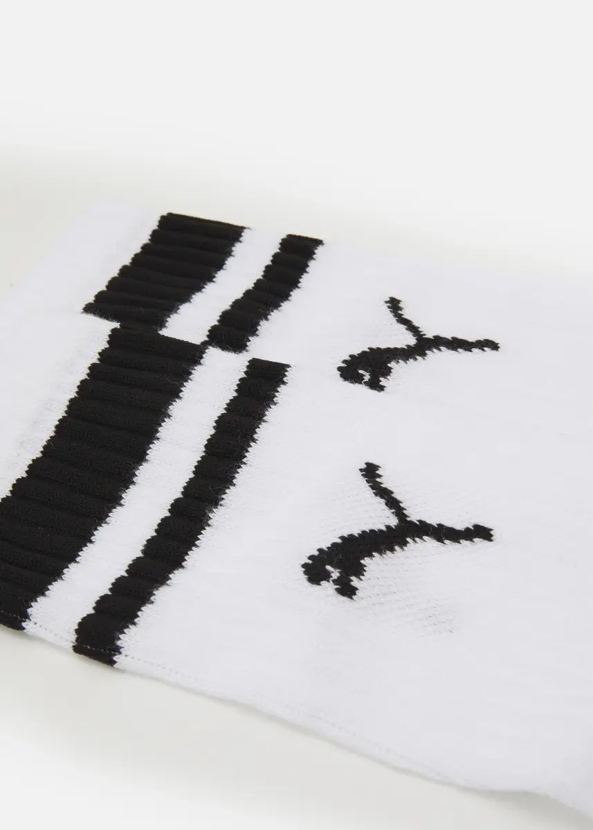 Puma 2-Paar sport sokken Heritage Stripe - Gestreepte katoenen sokken - Dames - Heren witte sokken Puma 2-Paar sport sokken Heritage Stripe - Gestreepte katoenen sokken - Dames - Heren witte sokken