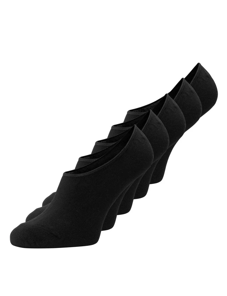 Jack & Jones 5-paar invisible Footies katoen - Lage sneakersokken - Kousenvoetjes