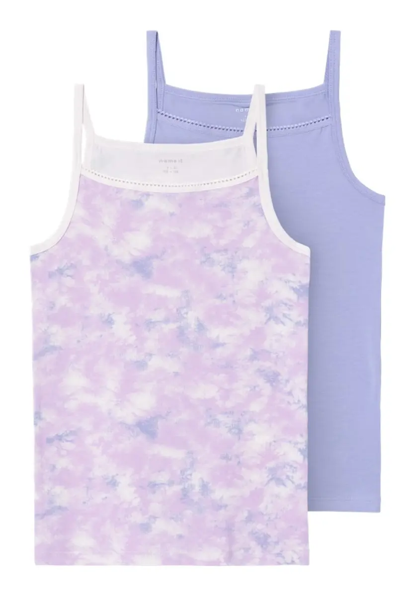 Name it 2-pak meisjes hemdjes - Calcite - Kinder onderhemd maat 116