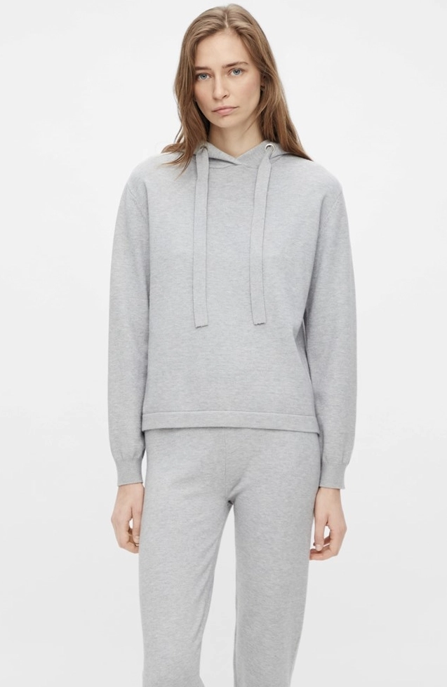 Pieces Lounge shirt / Hoodie - Grey Melange - Dames Loungewear hoodie grijs