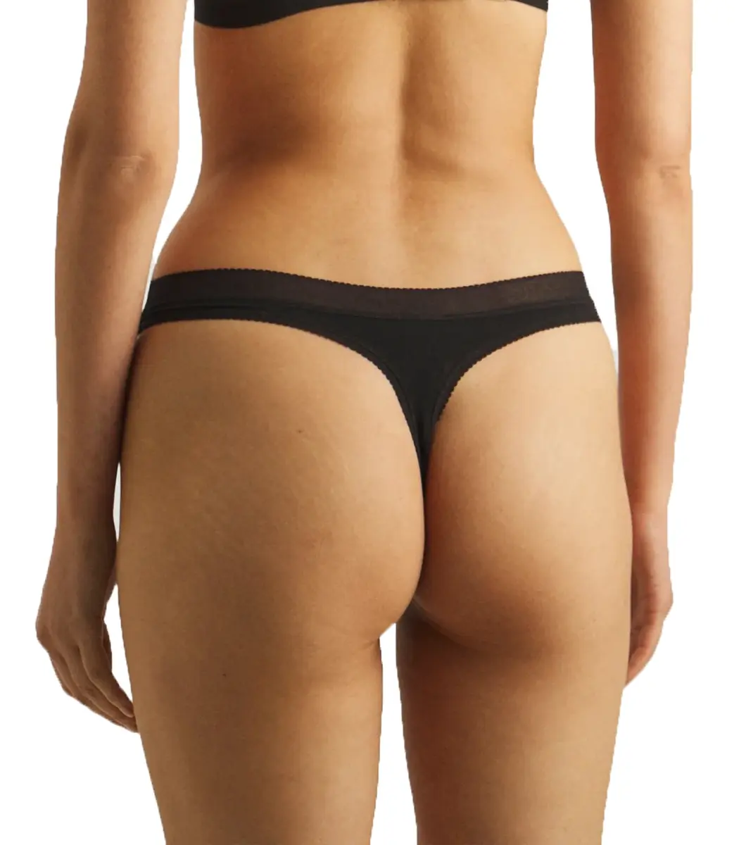 Bjorn borg  3-pack dames strings - Core Zwart - Katoenen vrouwen strings