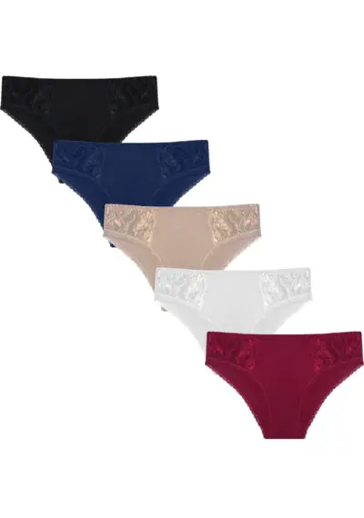 Gaubert 5-pak kanten dames heup slips Gaubert 5-pak kanten dames heup slips