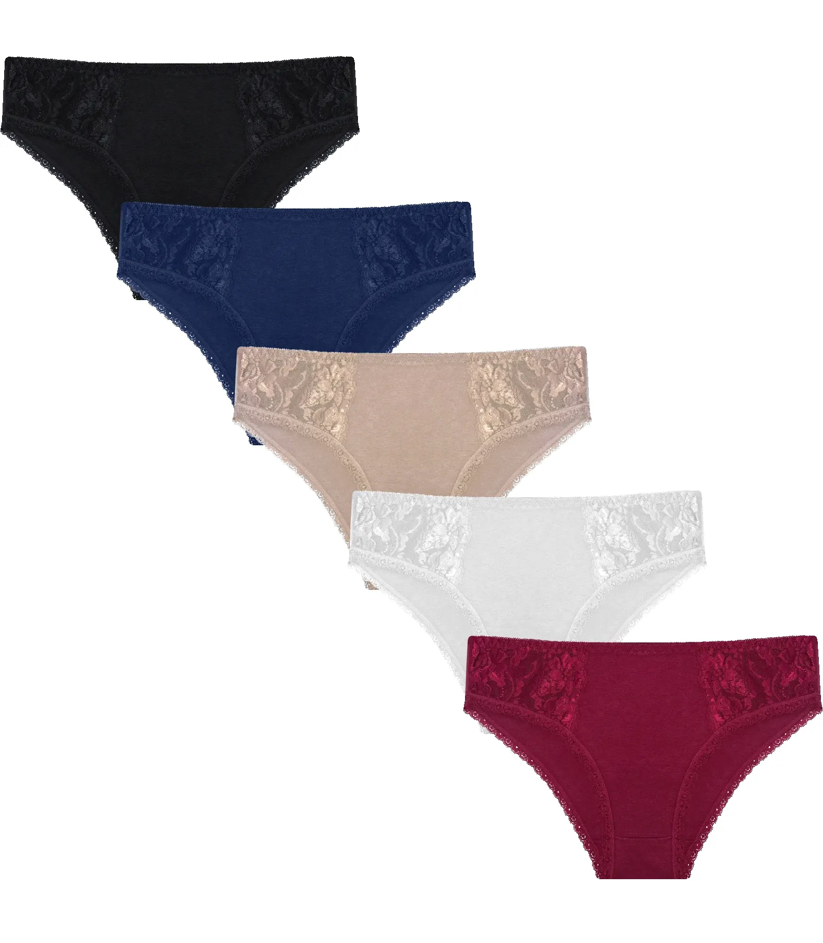 Gaubert 5-pak kanten dames heup slips