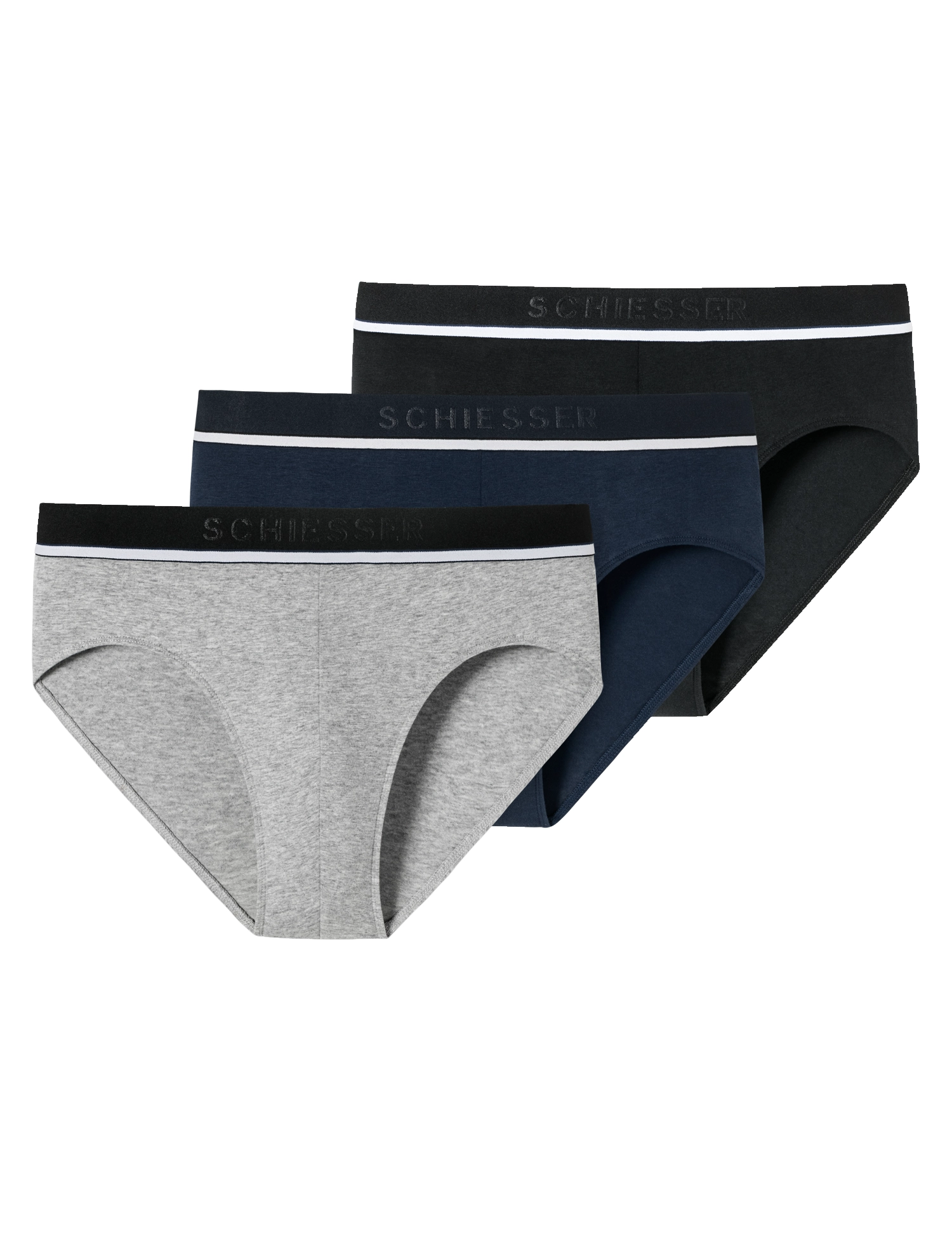 Schiesser 3-pack heren Heup slip 95/5 - Biologisch katoenen midi heren onderbroeken - Schiesser ondergoed heren