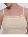 Sloggi dames hemd GO Ribbed Crop Top - Mouwloos slaapshirt