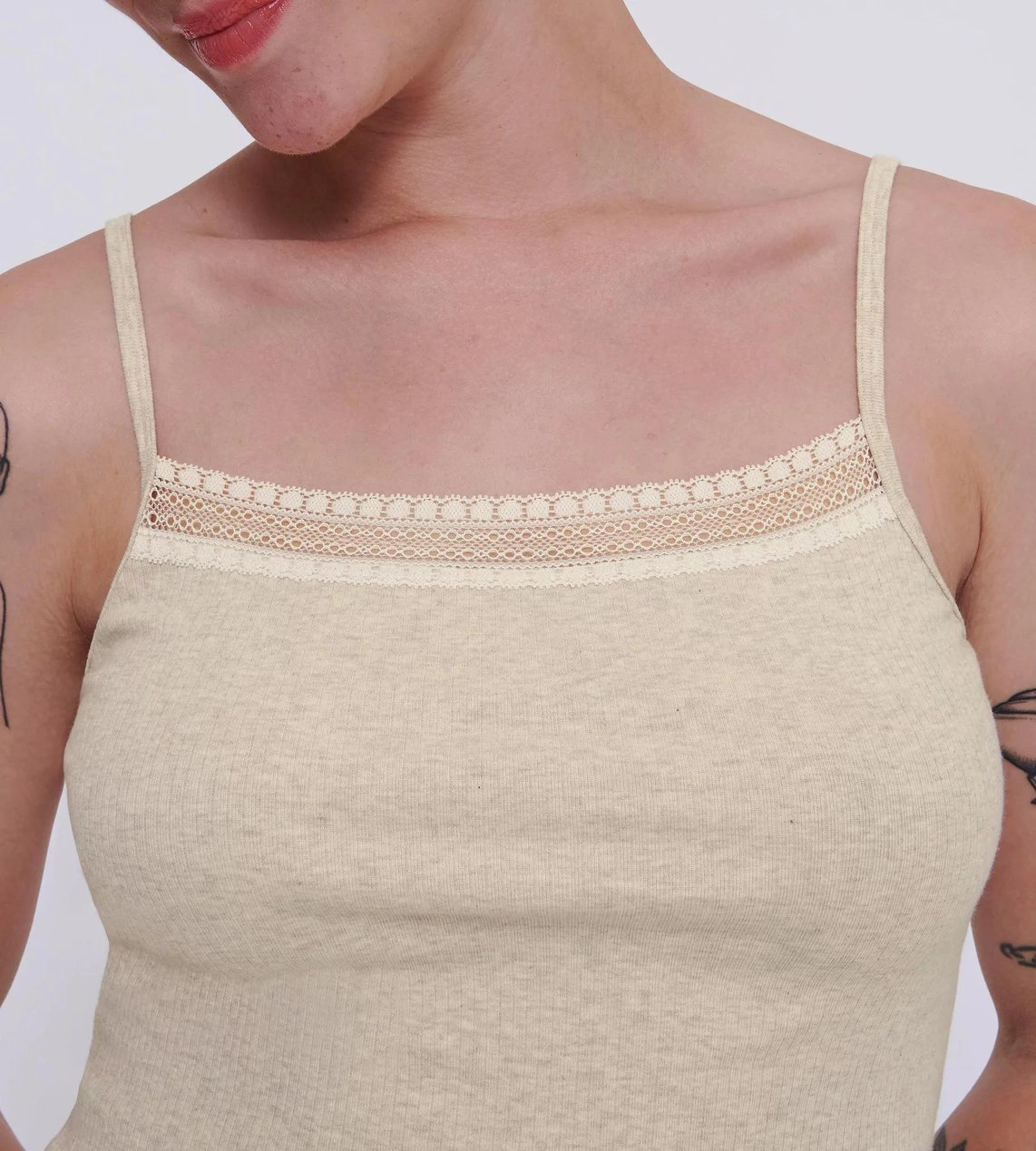 Sloggi dames hemd GO Ribbed Crop Top - Mouwloos slaapshirt