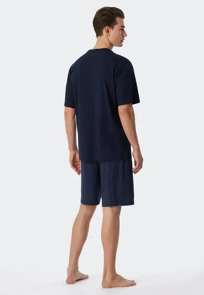 Schiesser heren shortama - Short - Blue - Maat S Schiesser heren shortama - Short - Blue - Maat S