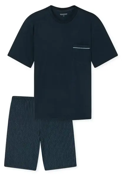 Schiesser heren shortama - Short - Blue - Maat S Schiesser heren shortama - Short - Blue - Maat S