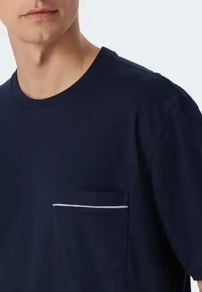 Schiesser heren shortama - Short - Blue - Maat S Schiesser heren shortama - Short - Blue - Maat S