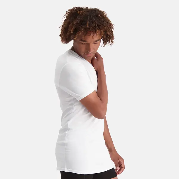 Bamboo Basics 2-pak - Extra lange T-shirts v-hals - Extra lange bamboe heren ondershirts - korte mouw Bamboo Basics 2-pak - Extra lange T-shirts v-hals - Extra lange bamboe heren ondershirts - korte mouw