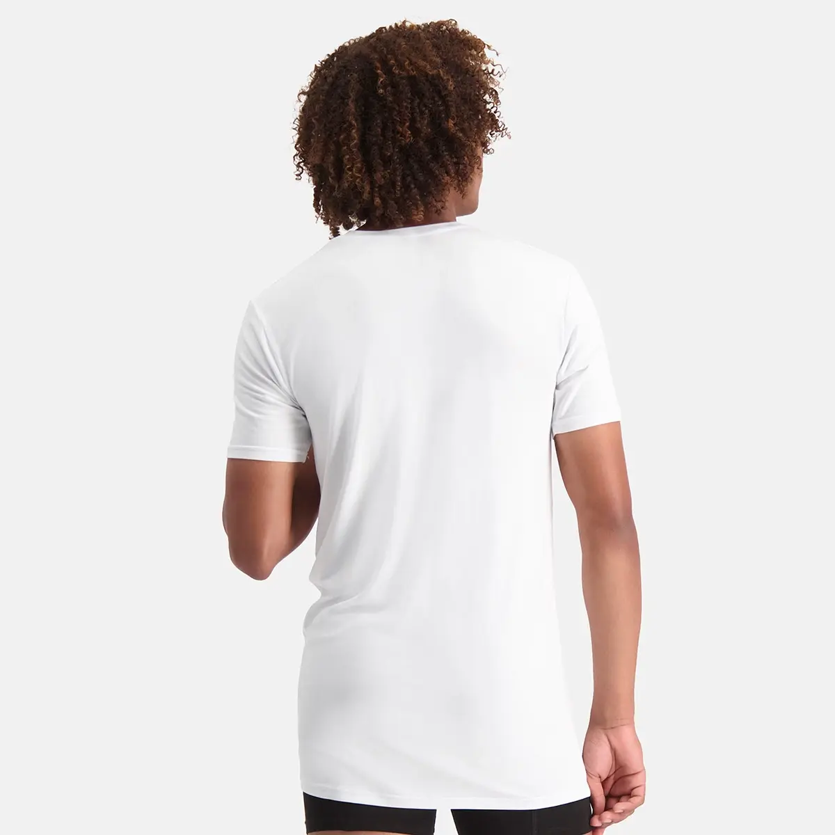 Bamboo Basics 2-pak - Extra lange T-shirts v-hals - Extra lange bamboe heren ondershirts - korte mouw Bamboo Basics 2-pak - Extra lange T-shirts v-hals - Extra lange bamboe heren ondershirts - korte mouw