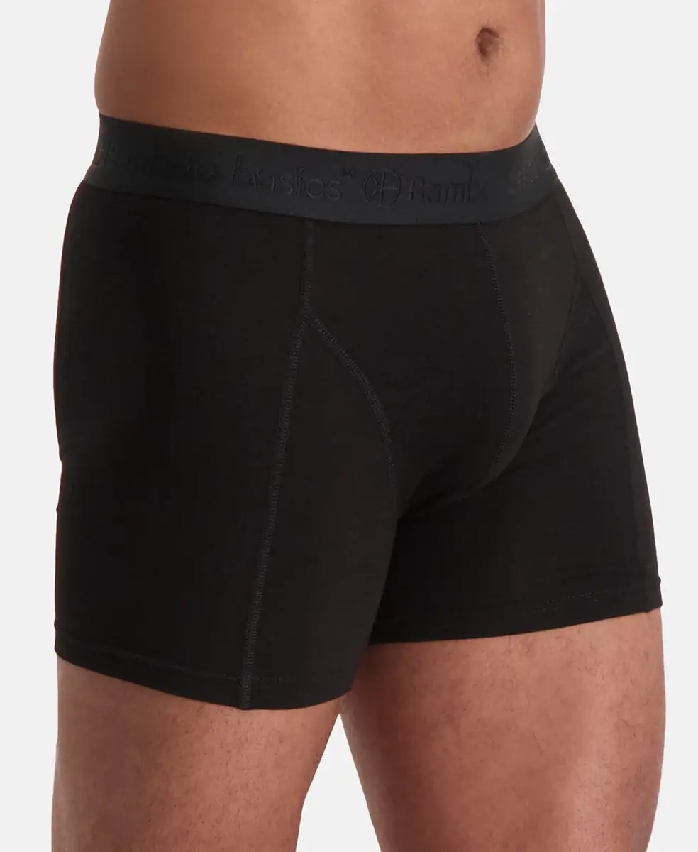 Bamboo Basics 3-pak heren boxershorts - Black Ton - Bamboe heren onderbroeken - Mannen ondergoed zwart