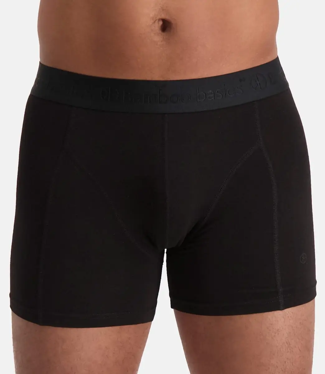 Bamboo Basics 3-pak heren boxershorts - Black Ton - Bamboe heren onderbroeken - Mannen ondergoed zwart