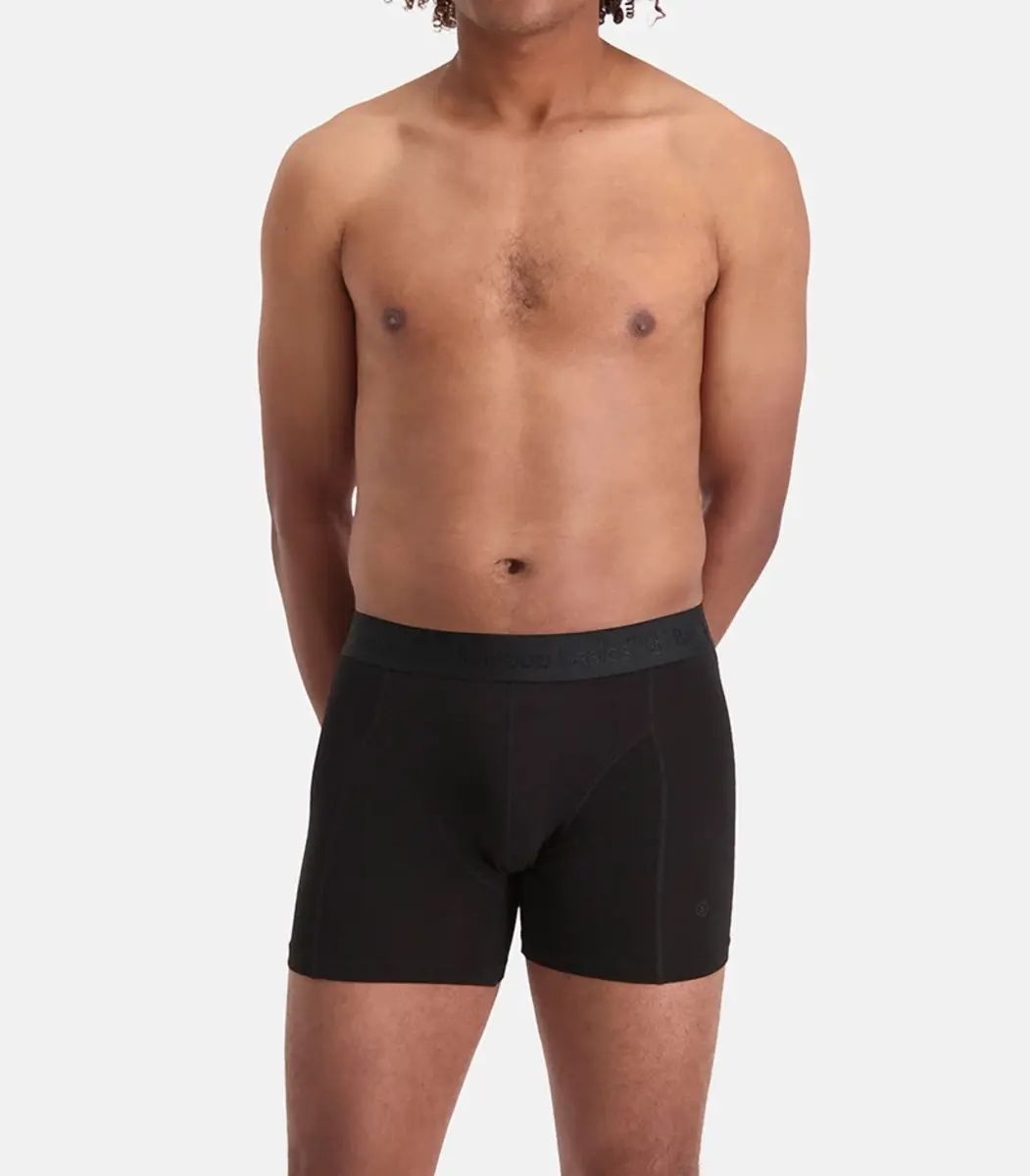 Bamboo Basics 3-pak heren boxershorts - Black Ton - Bamboe heren onderbroeken - Mannen ondergoed zwart