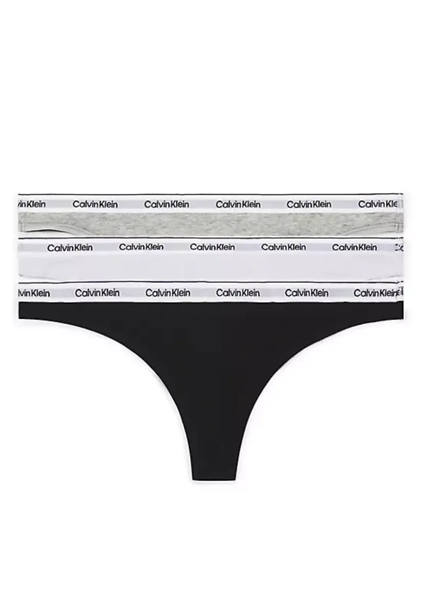 Calvin Klein strings 3-pack - Calvin klein ondergoed dames - Multipack katoenen dames strings - Voordeelverpakking - Sale
