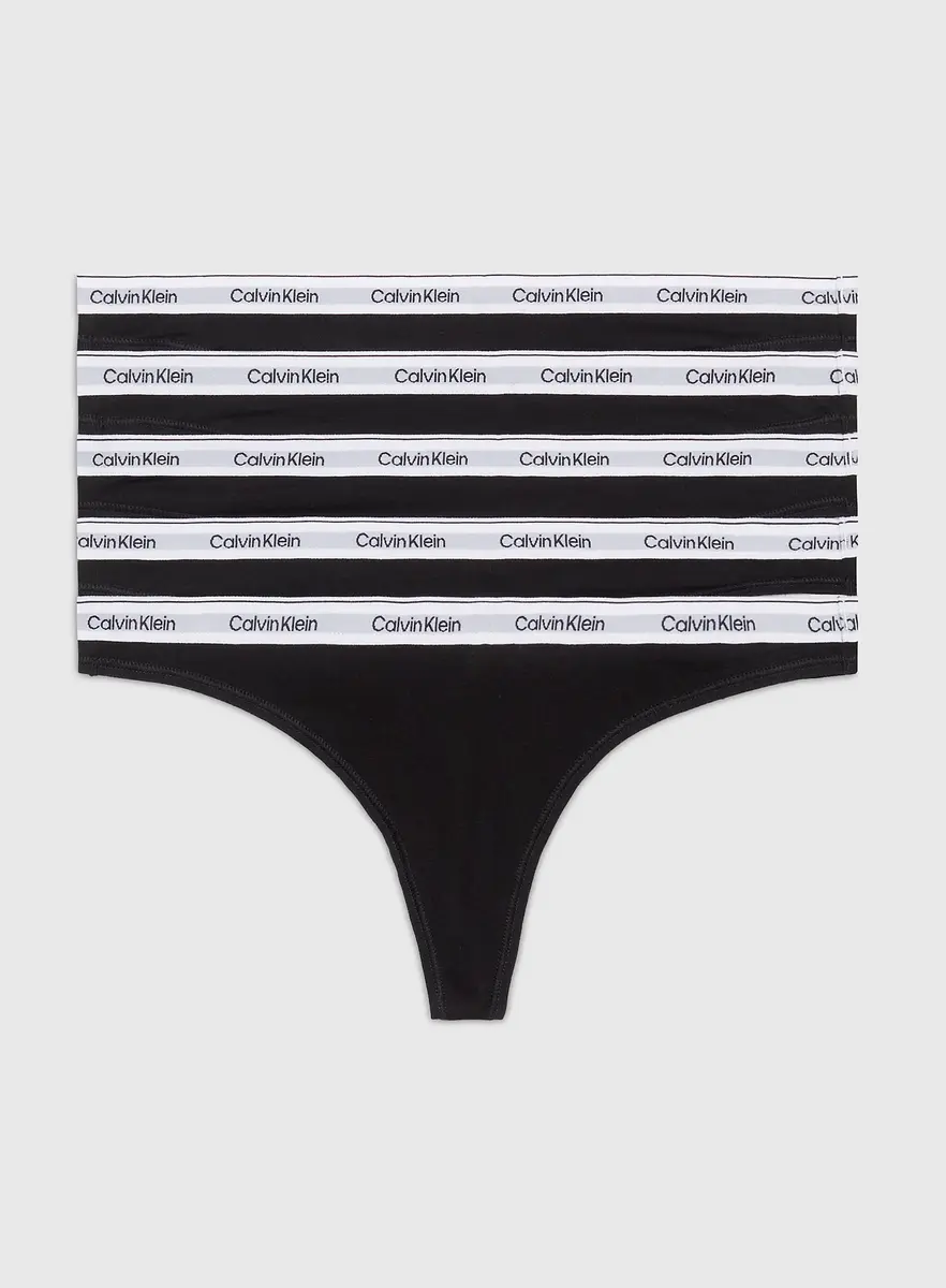 Calvin Klein 5-pack lage strings - Low rise Thong - Multipack dames strings katoen
