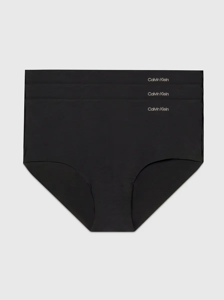 Calvin Klein 3-pack naadloze hipster - Invisible shorts seamless - Zwart Calvin Klein 3-pack naadloze hipster - Invisible shorts seamless - Zwart
