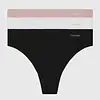 Calvin Klein 3-pack naadloze strings katoen - Invisible Thong