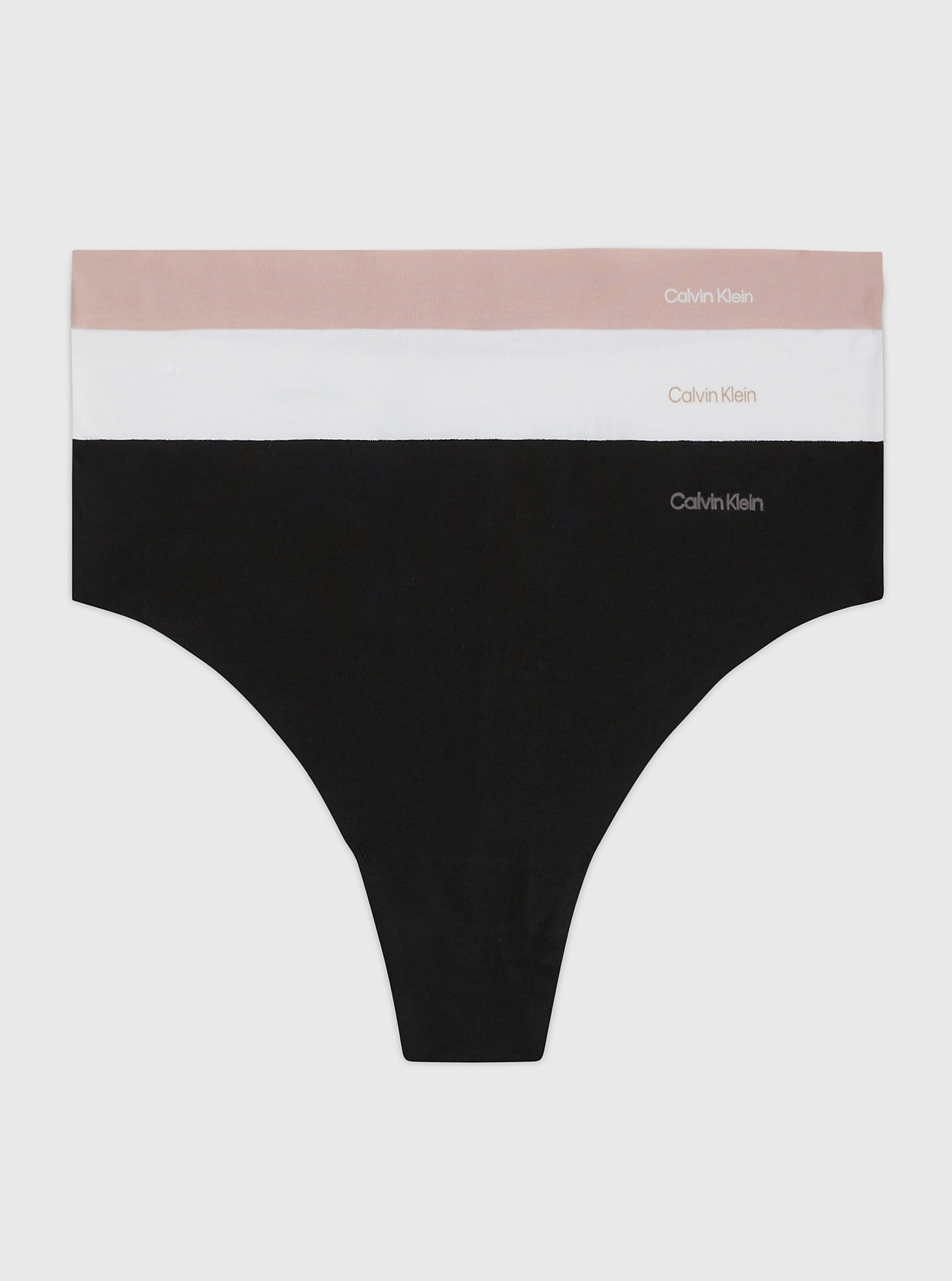 Calvin Klein 3-pack naadloze strings katoen - Invisible Thong - Strings die niet doorschijnen - Multipack