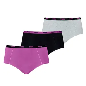 Puma 3-Pack dames mini boxershorts - Purple Combo - Multipack katoenen dames onderbroeken Puma 3-Pack dames mini boxershorts - Purple Combo - Multipack katoenen dames onderbroeken