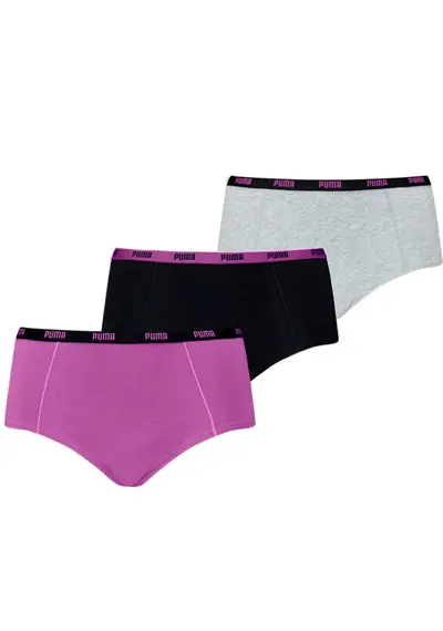Puma 3-Pack dames mini boxershorts - Purple Combo Puma 3-Pack dames mini boxershorts - Purple Combo