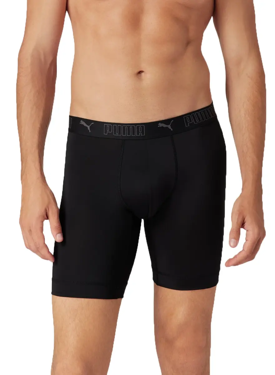 Puma 2-pack extra lange pijpjes boxershort heren - Microfiber heren ondergoed - Kruipt niet op - Tegen schurende benen - Sport ondergoed mannen