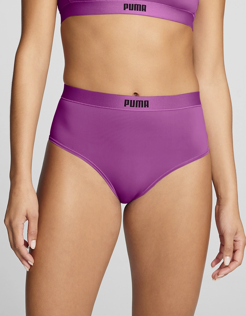 Puma 2-Pack Taille Brazilian slips - High Waist - Hoge dames microfiber onderbroek