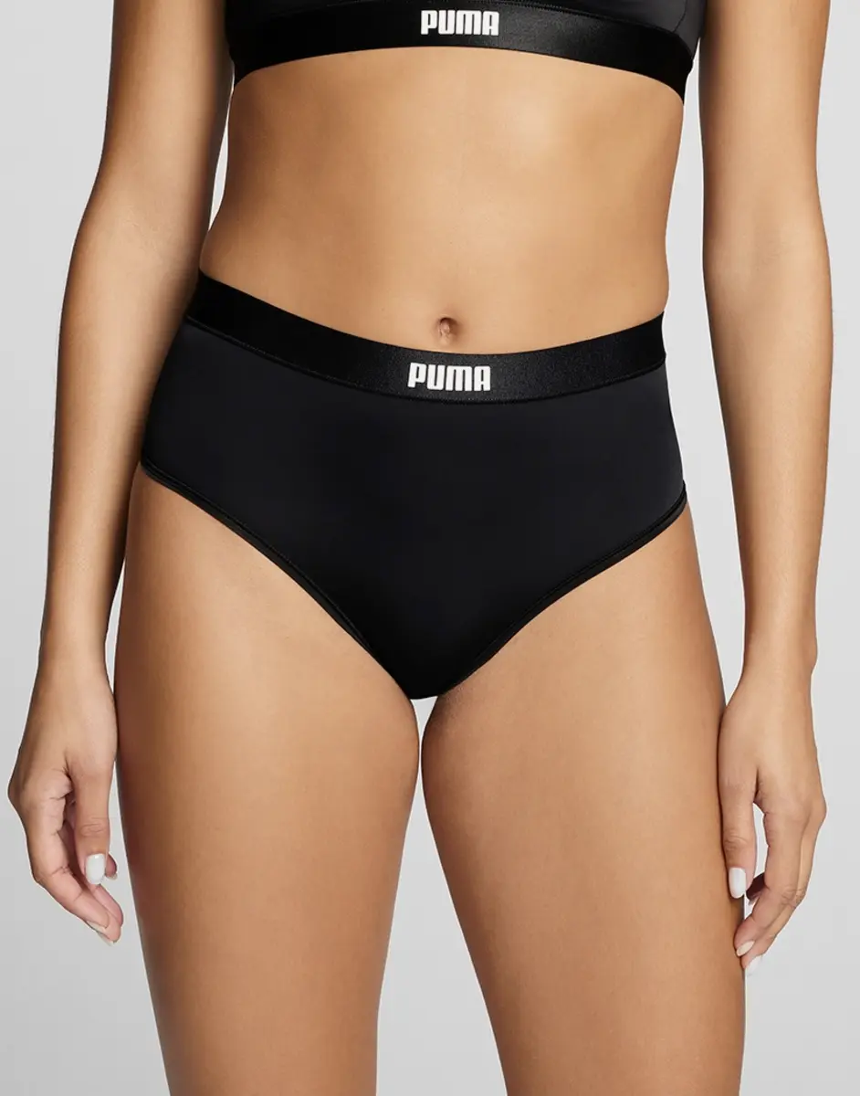 Puma 2-Pack Taille Brazilian slips - High Waist - Hoge dames microfiber onderbroek