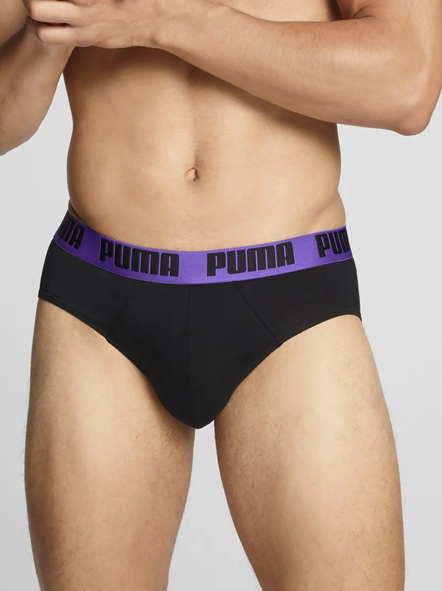 Puma Heren slips 2-pak- Everyday Brief - Katoenen heren slips met elastische band Puma Heren slips 2-pak- Everyday Brief - Katoenen heren slips met elastische band