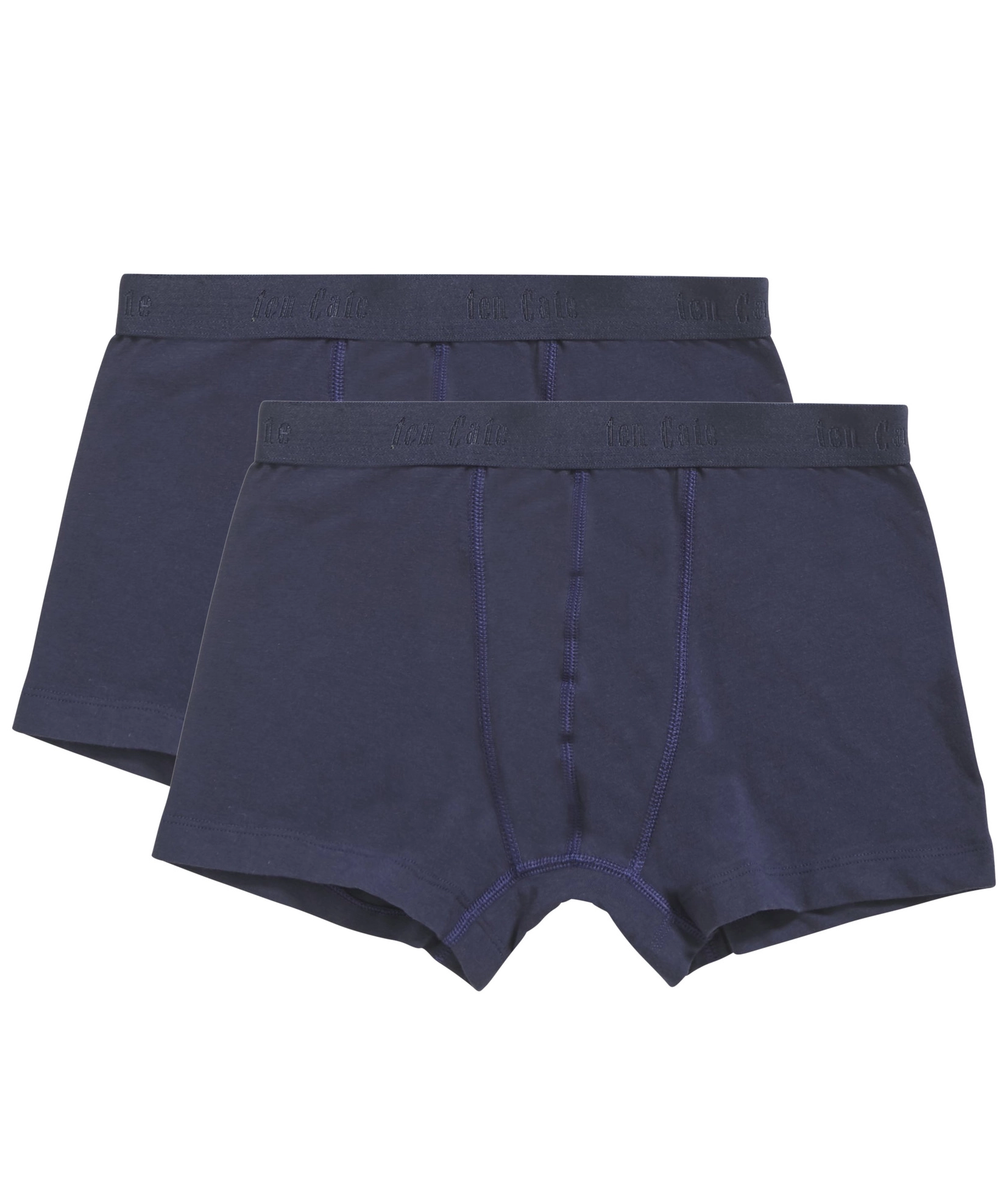 Ten Cate 2-pak Jongens boxershorts Organic - Biologisch katoenen kinder onderbroeken - Zwart - Grijs - Donkerblauw