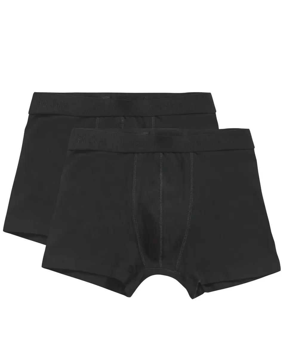 Ten Cate 2-pak Jongens boxershorts Organic - Biologisch katoenen kinder onderbroeken - Zwart - Grijs - Donkerblauw