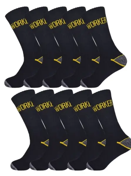 Gianvaglia 10-pak werksokken heren 101/103 - Stevige warme sokken - Elastische boord Gianvaglia 10-pak werksokken heren 101/103 - Stevige warme sokken - Elastische boord